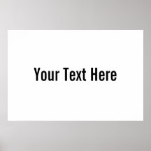 Your Text Here Custom Horizontal Poster