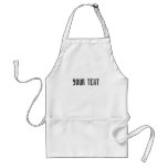 Your Text White Standard Apron Template