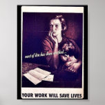 Your Work Will Save Lives Posters