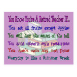You're a Retired TEACHER IF... Postcard