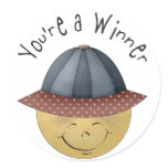 "You're a Winner" Smiley Sticker
