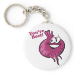 Youre Beat funny beet cartoon keychains