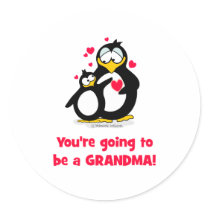 You're going to be a grandma round sticker