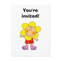 You're invited! (flower costume) postcards