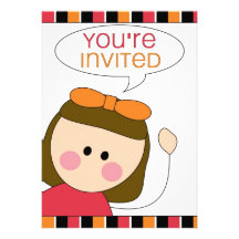 you're invited - girl invitation