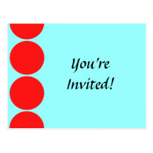 You're Invited Red and Blue Postcard