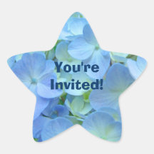 You're Invited seals Stickers Blue Floral Holidays