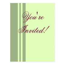 You're Invited Stripes Postcard