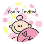You're Invited Tickled Pink Girl stickers