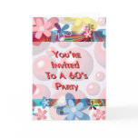 you're invited to a 60's party cards