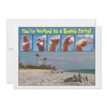 You're invited to a Beach Party!  Sign Language