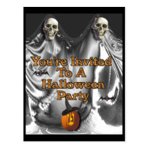 You're Invited To A Halloween Party Postcard