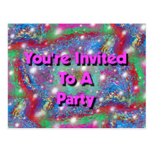 You're Invited To A Party Postcard