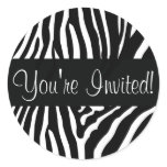 You're Invited Zebra Envelope Sticker Seal