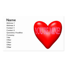 Youre Mine Business Card Template