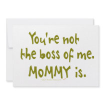 You're Not the Boss of Me Funny Design for Dad Personalized Invitations