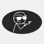 You're The Man - Oval Black Stickers