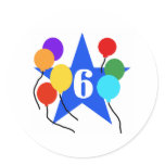 You're the Star 6th Birthday stickers