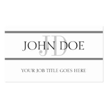 YourJobTitle barre W/W Horiz Cartes De Visite Professionnelles