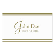 YourJobTitle Elegant White/Gold Stripes Business Card Template