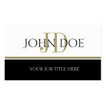 YourJobTitle Gold Stripe Business Card