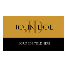 YourJobTitle! S Stripe Gold Business Card Template