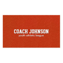 Youth Basketball Coach Business Card