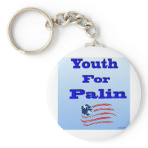 Youth for Palin Logo with Flag Below (good) Key Chain