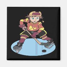Youth Hockey Refrigerator Magnet