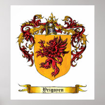 Yrigoyen Shield of Arms Poster