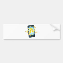 Yuan money phone concept bumper sticker