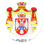 Yugoslavian Emblem Round Stickers