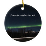 Yukon Aurora Borealis; Customizable Christmas Ornament