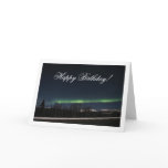 Yukon Aurora Borealis; Happy Birthday Card