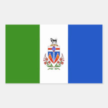 Yukon Territories Flag Rectangle Sticker