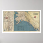 Yukon Territory Alaska Map 1904 Posters