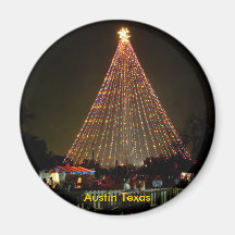 Yule Log, Austin Texas Magnets
