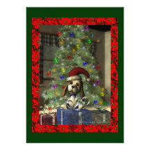 Yule Puppy Invitation