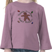 Yuletide Greetings Gingerbread Man Kids Shirt