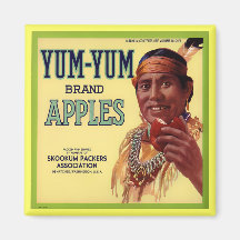YUM YUM BRAND APPLES VINTAGE CRATE LABEL MAGNETS