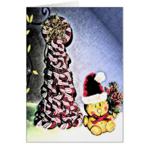 YUM YUM, CANDY CANE CHRISTMAS TREE GREETING CARDS