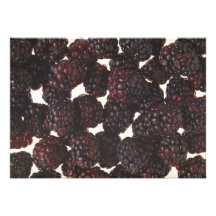 Yummy Blackberries Custom Announcements