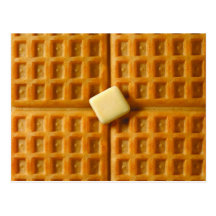 "Yummy Breakfast Waffles" collection postcard