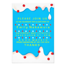 Yummy Cake Birthday Invitation Card!