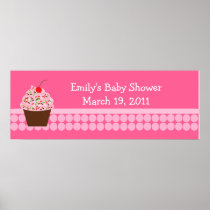 Yummy Cupcake Baby Shower /  Birthday Banner Poster