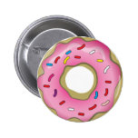 Yummy Doughnut with Icing and Sprinkles Buttons