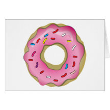 Yummy Doughnut with Icing and Sprinkles Card