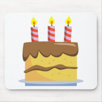 Yummy Food - Birthday Cake Mouse Pads