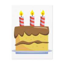 Yummy Food - Birthday Cake Postcard