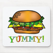 Yummy Hamburger Mousepads